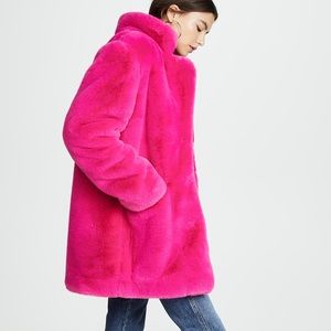 NWT Apparis Sophia Fushia Faux Fur Coat
